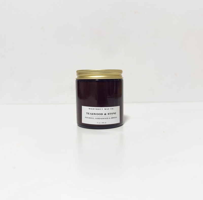 Teakwood & Stone Soy Candle