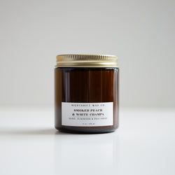 Smoked Peach & White Champa Soy Candle